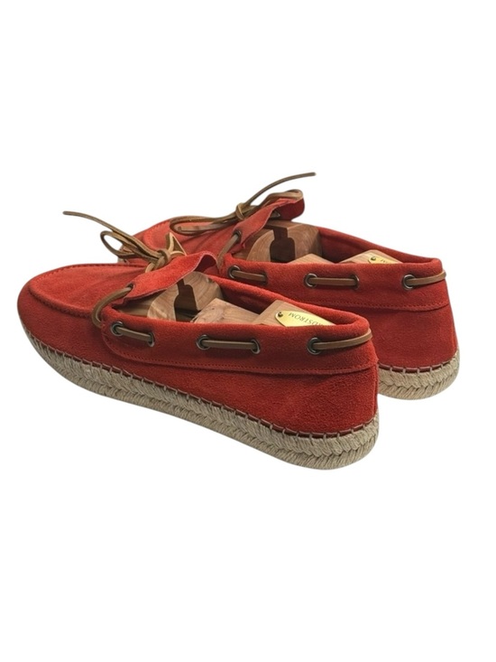 Hanks Brand ? Alpargatas Max Naranja Boat Shoe Espadrille ? Orange Suede ? 42 main image 4